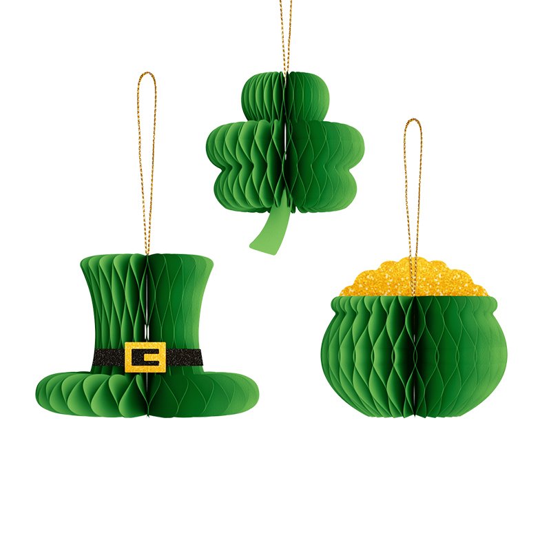 Gold Foil Stamped Four-Leaf Clovers & Celtic Ribbon Accents