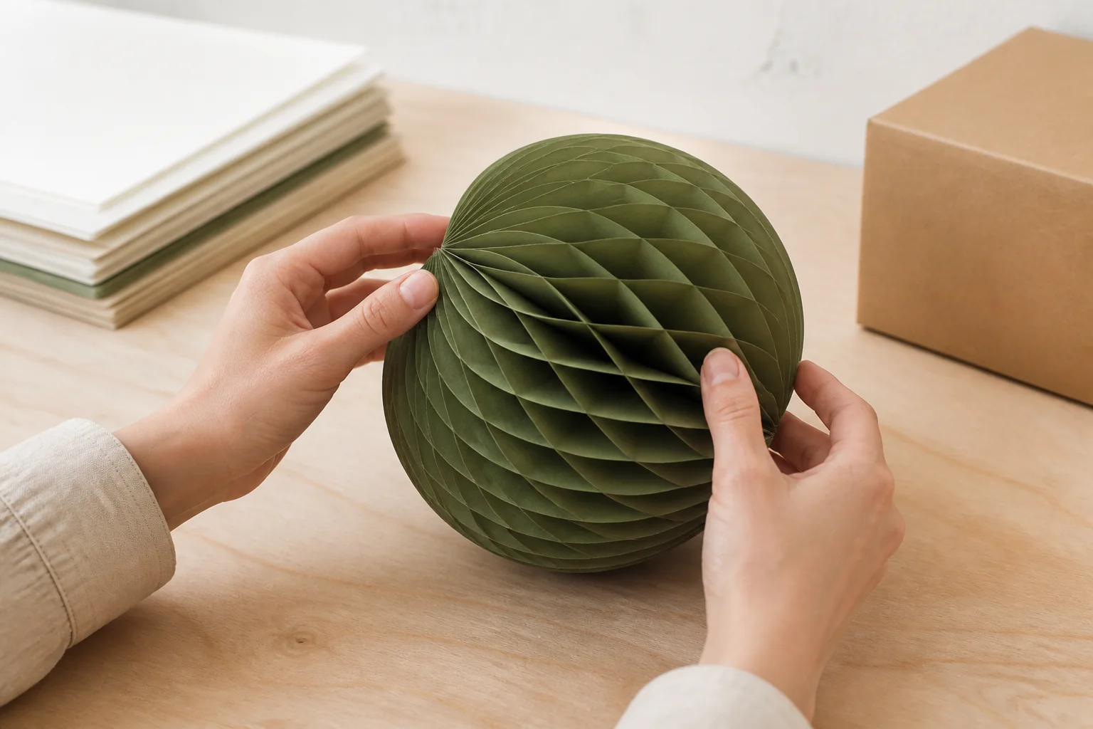 Honeycomb paper decorations workshop selection framework