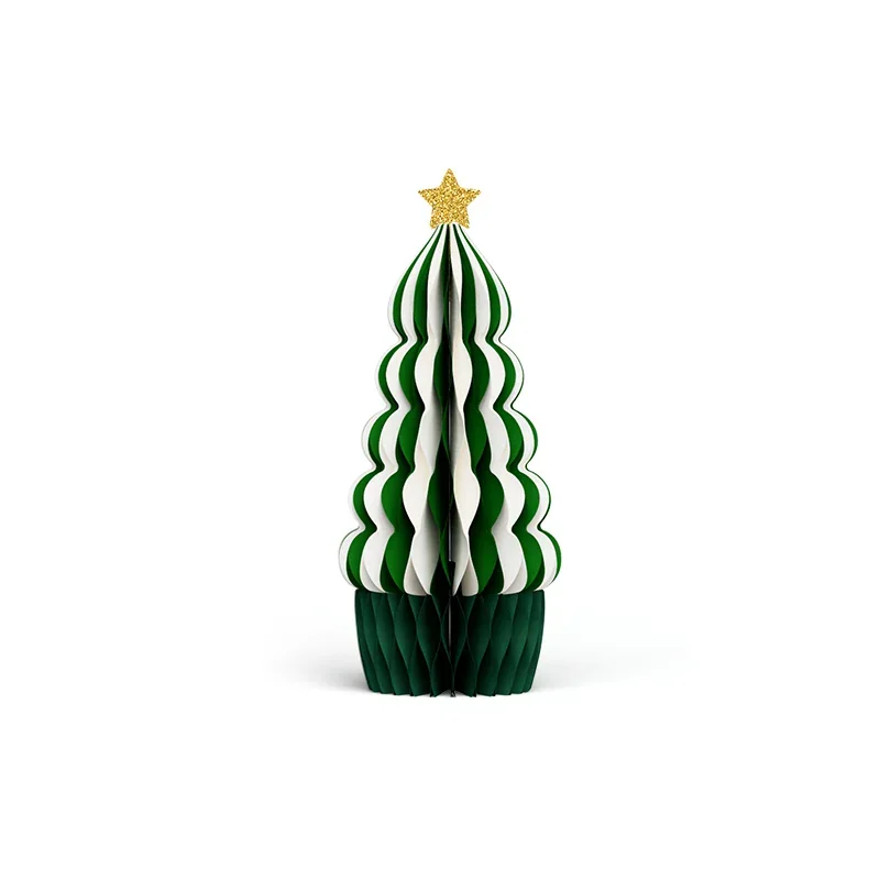 Nordic Minimalist Layered Honeycomb Christmas Tree Display View 7