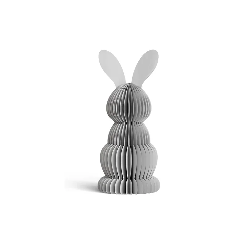 3D Honeycomb Easter Spring Bunny Family Figurine Trio Set View 11