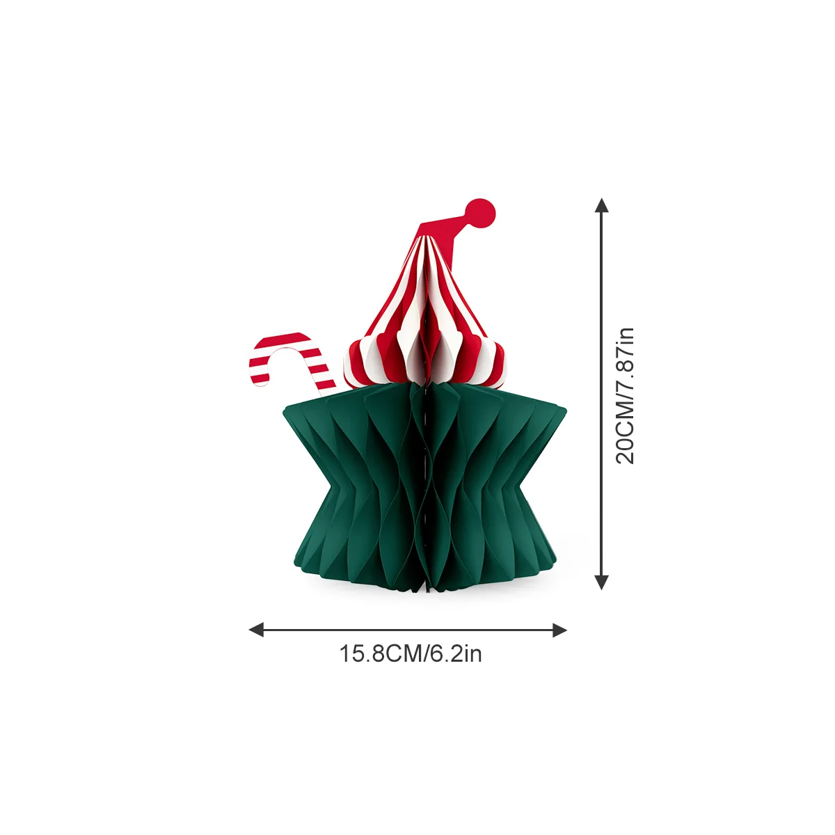 3D Honeycomb Christmas Star Wizard Hat Tabletop Centerpiece View 2