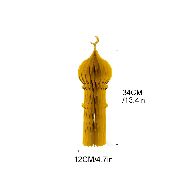 3D Honeycomb Ramadan Mosque & Moon Set (PB-RM-03)