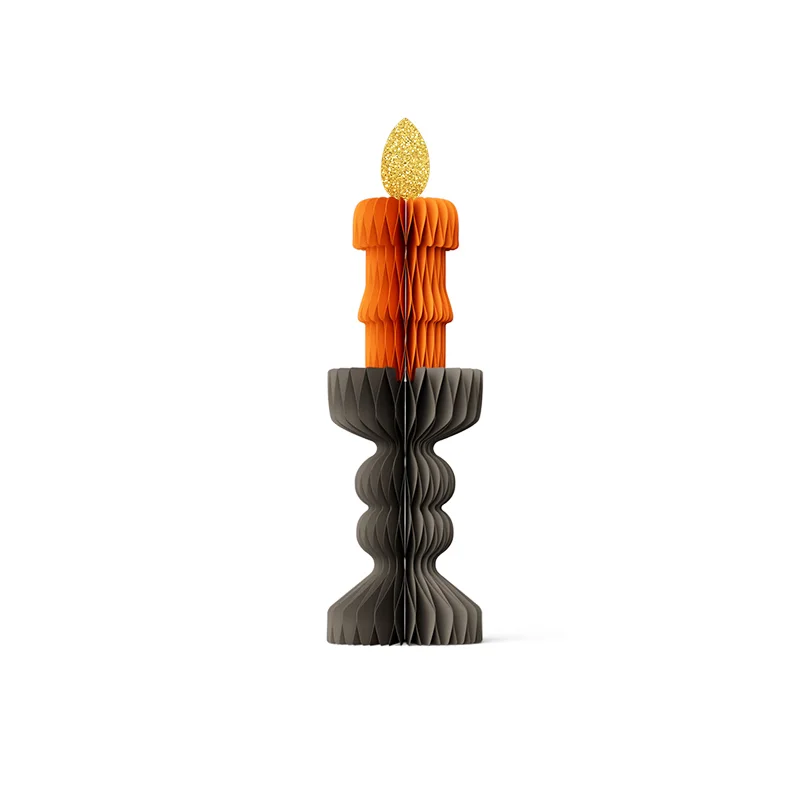 Foldable Honeycomb Paper Halloween Gothic Candelabra Centerpiece View 6