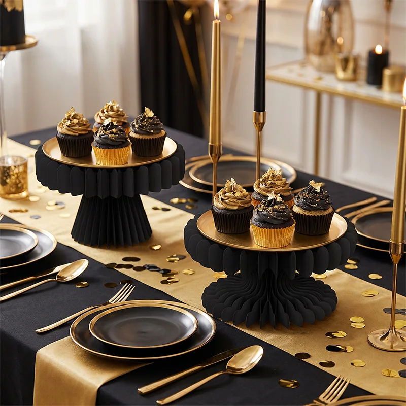 Graduation Celebration Black & Gold Display Plinth Set (PB-GD-01)