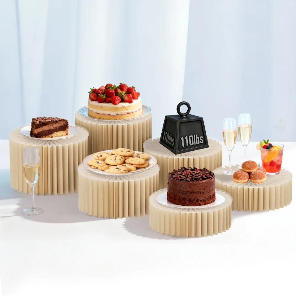 Foldable Honeycomb Paper Pedestal Display Cylinder