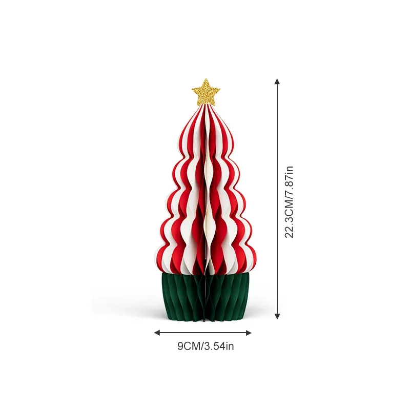 Nordic Minimalist Layered Honeycomb Christmas Tree Display (PB-CT-11)