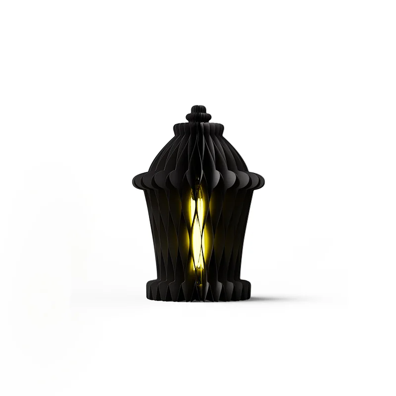 Foldable Honeycomb Halloween Owl Lantern Tabletop Lamp View 6