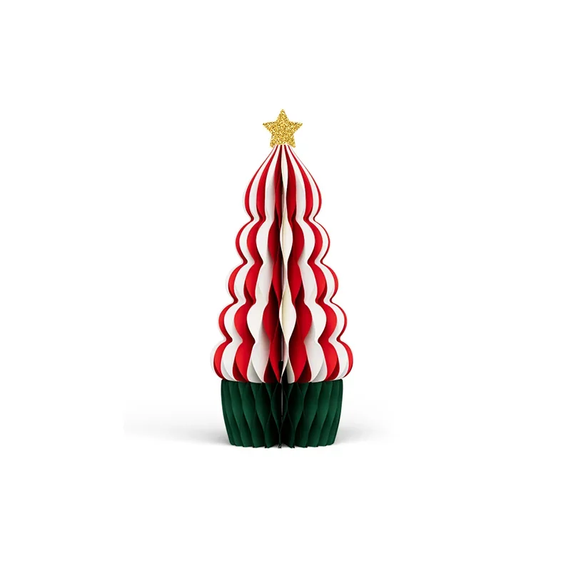 Nordic Minimalist Layered Honeycomb Christmas Tree Display View 8