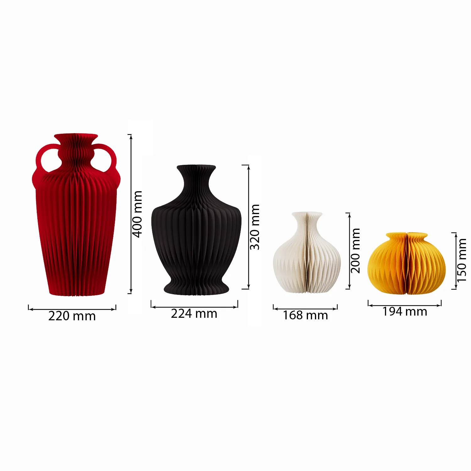 Foldable Honeycomb Paper Floral Vase