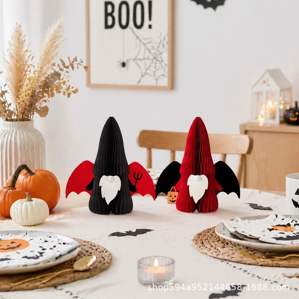 3D Foldable Honeycomb Halloween Bat-Wing Demon Gnome Figurine (PB-BG-01)
