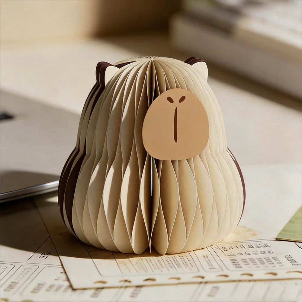 3D Foldable Honeycomb Paper Capybara Figurine