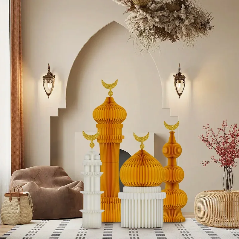 Grand Scale Foldable Honeycomb Ramadan Arch & Lantern Stage Prop View 3