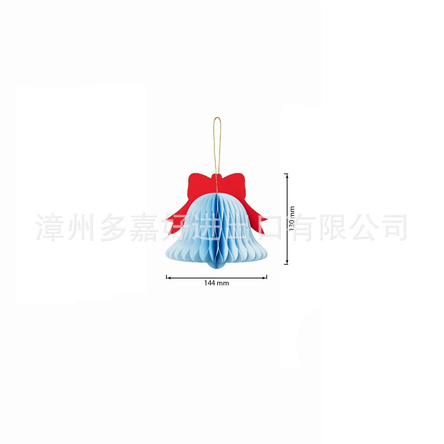 3D Foldable Honeycomb Christmas Jingle Bell Hanging Ornament Set View 2