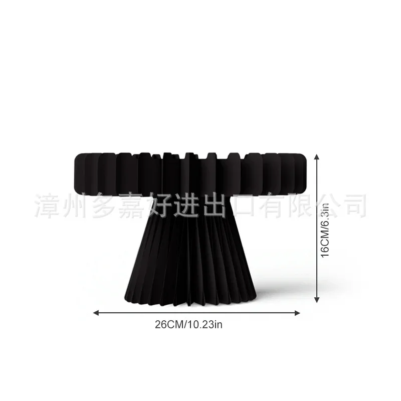 Graduation Black & Gold Tiered Honeycomb Dessert Stand View 2