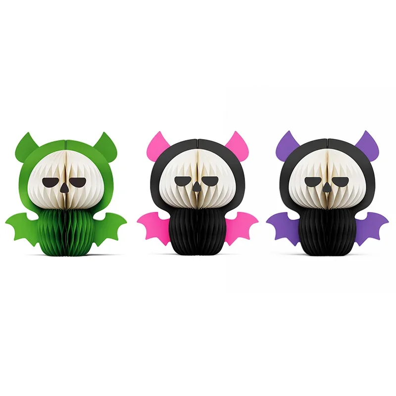 3D Honeycomb Halloween Vampire Bat Ghost Centerpiece View 11