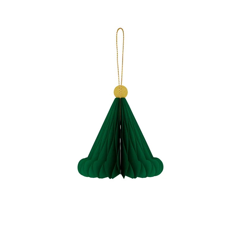 3D Foldable Honeycomb Christmas Santa Hat & Bauble Hanging Set View 9