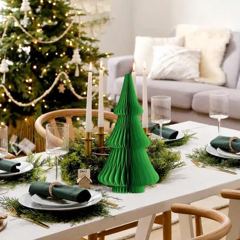 MY PAPER BLOOM Whimsical Holiday Character Honeycomb Trees