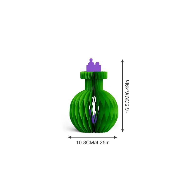 3D Foldable Honeycomb Halloween Little Witch Figurine Centerpiece View 9