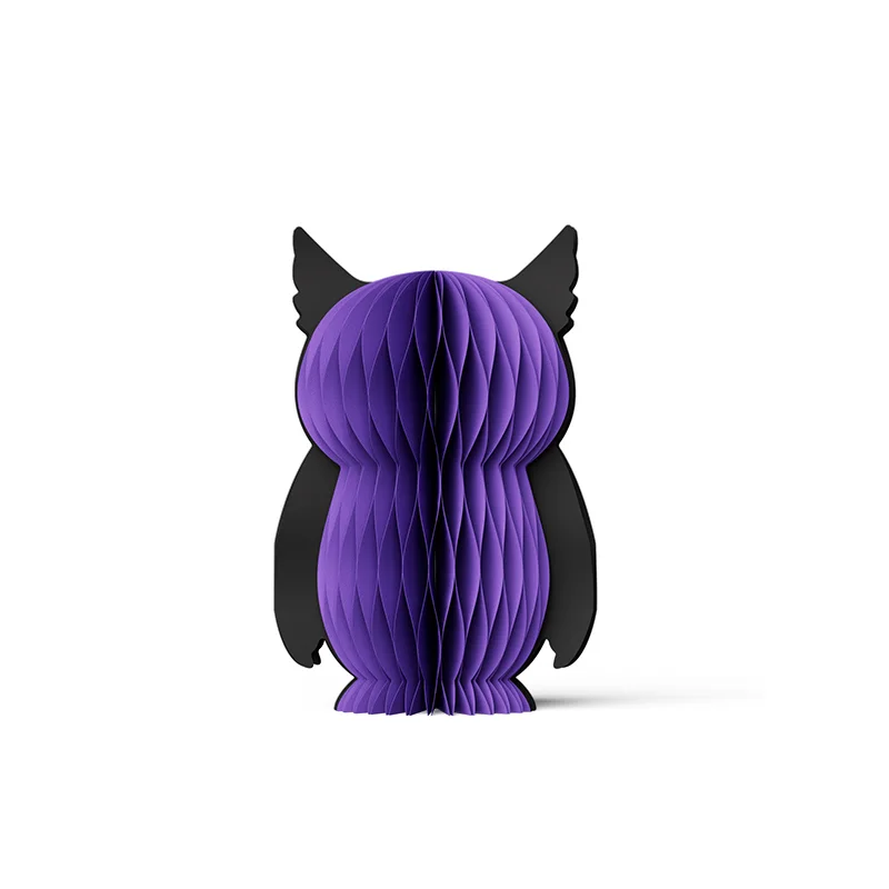 Foldable Honeycomb Halloween Owl Lantern Tabletop Lamp View 5