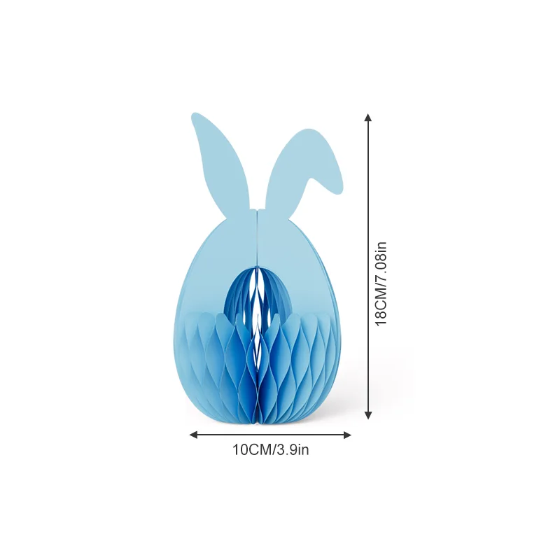 3D Honeycomb Easter Bunny Ears Egg Cup Duo Holder View 3