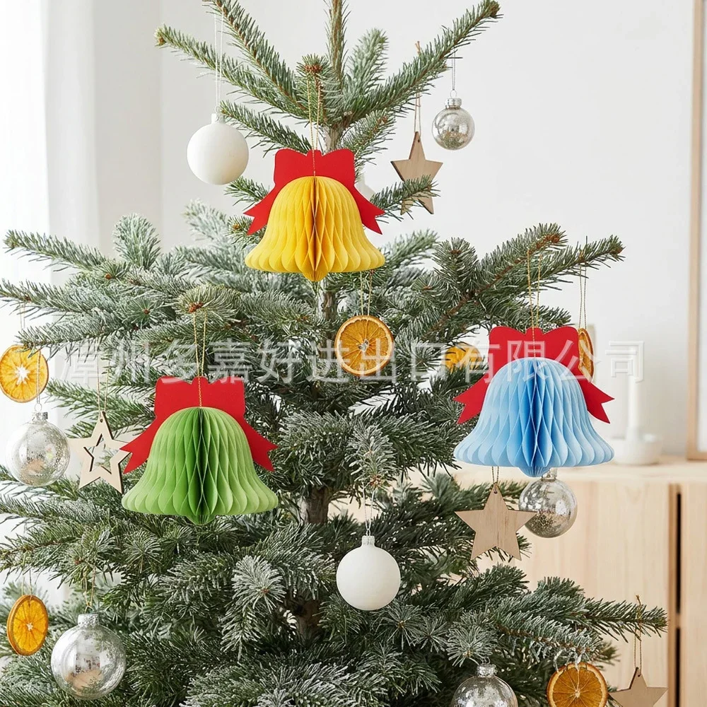 3D Foldable Honeycomb Christmas Jingle Bell Hanging Ornament Set (PB-BL-01)