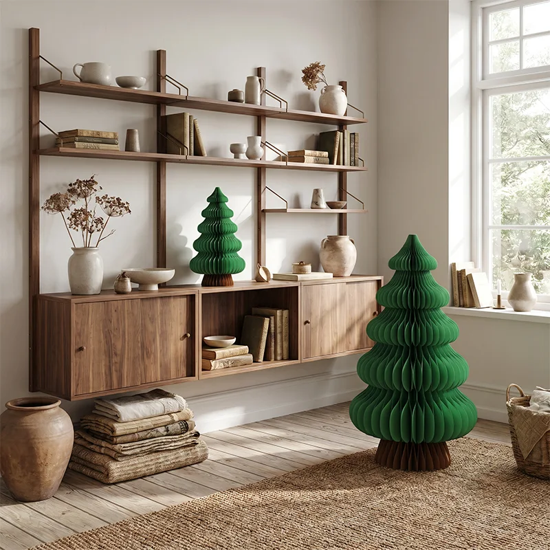 50cm Modern Nordic Fluted Honeycomb Paper Christmas Tree