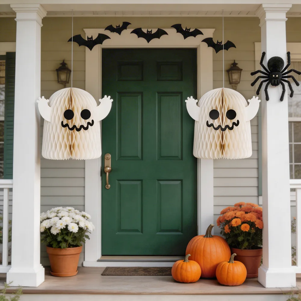 3D Foldable Honeycomb Halloween Flying Ghost Ceiling Hanging Set