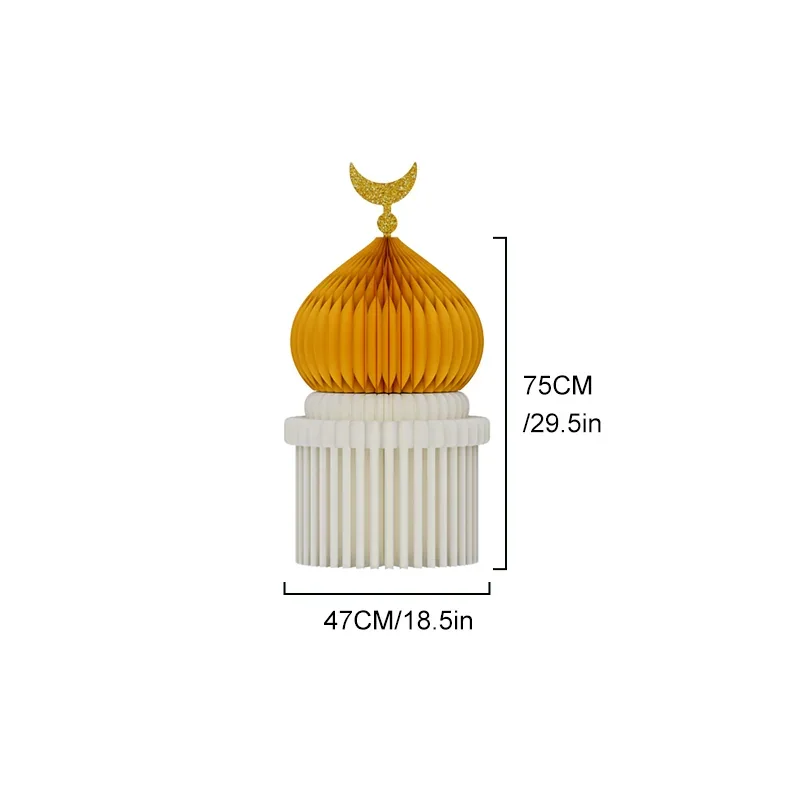 Grand Scale Foldable Honeycomb Ramadan Arch & Lantern Stage Prop View 15