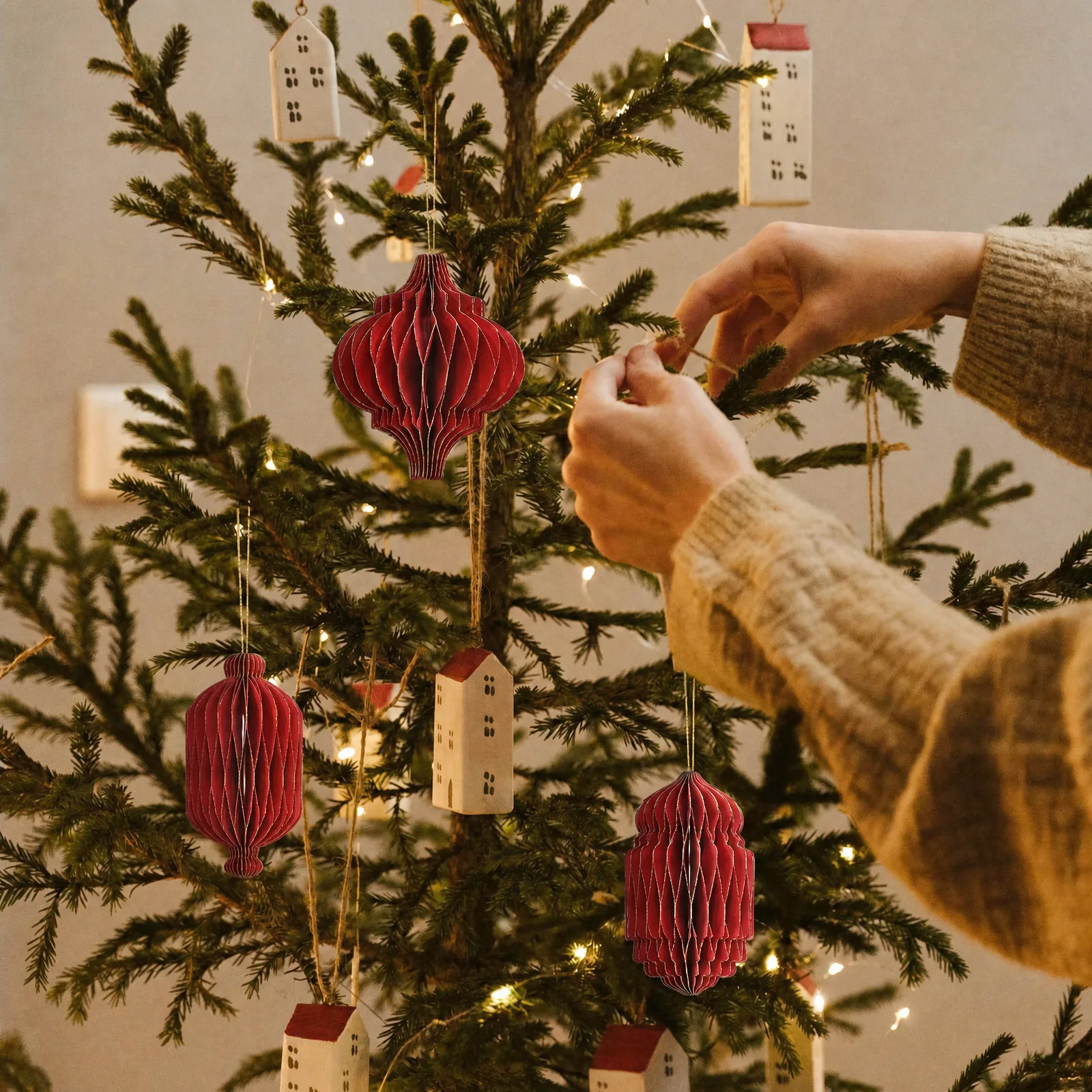 360° Honeycomb Hanging Baubles & Bells