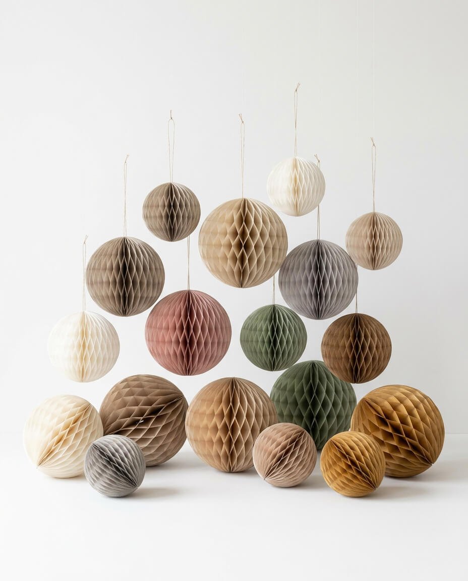 Honeycomb Ball Ornaments