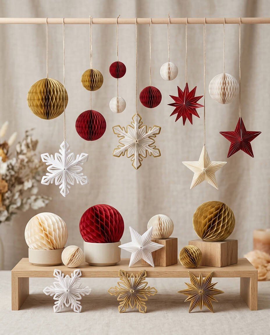 Honeycomb Paper Ornaments